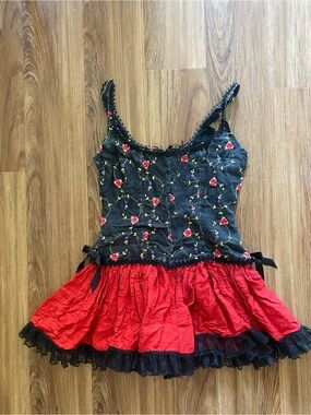 Jeannie Nitro Vintage Whimsygoth Floral Corset Dress